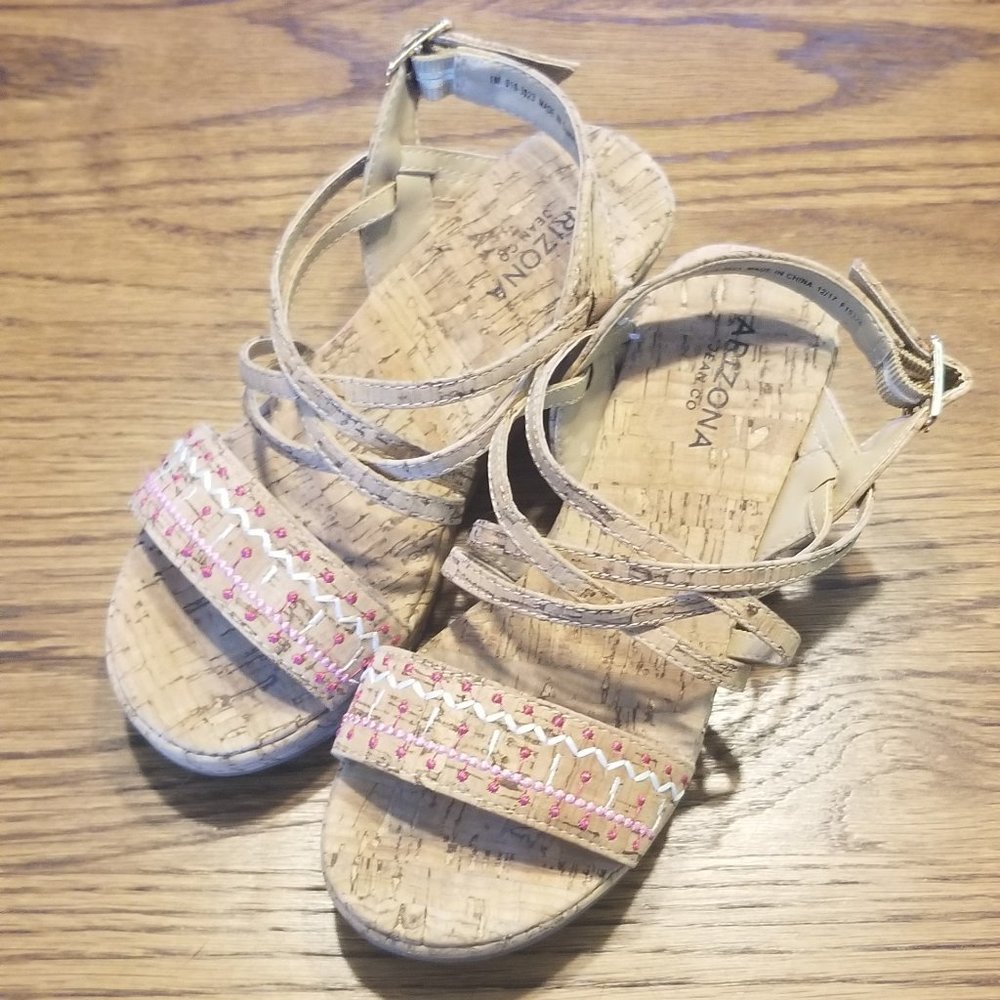 Arizona Girls Wedge Sandal - Size 1 - Never Worn